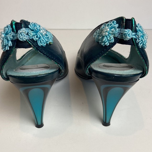 Little Moon Parisian Heels Sz 39 Feminine 50’s  Cosplay Reflective Pin-up Retro - Picture 8 of 16